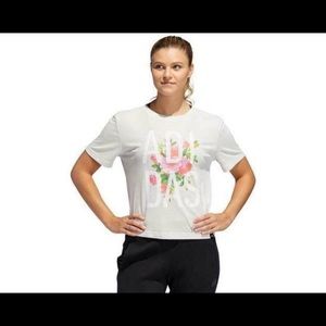 Adidas semi cropped tee